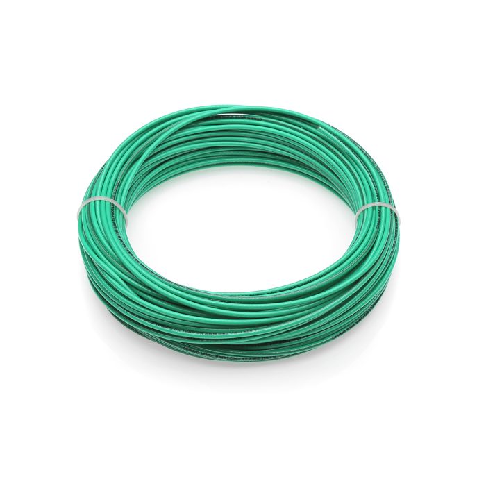12 AWG Gauge Insulated Copper Building Wire THHN / THWN-2 - UL Listed - #12 SOLID - Green - (Sold Per Foot) - Image 1